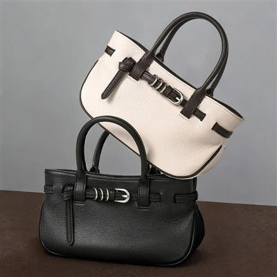 Beuteltasche aus echtem Leder mit Riemen